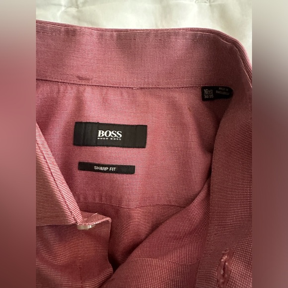 Hugo Boss - Sharp Fit Shirt Structured in Italian Cotton - 16.5 neck 34/35 - Picture 4 of 5